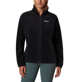 Columbia Benton Springs Full Zip Fleece Petite, Chamarras Negros Para Mujer | 413562-LVE